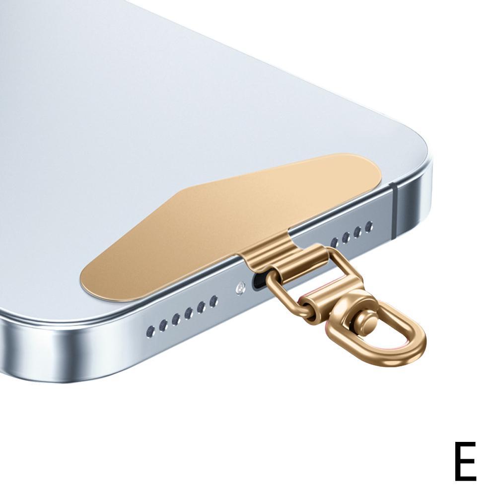 1PC Upgrated 360 Rotatable Stainless Steel Phone Tether Tab Metal Patch Gasket Cellphone Lanyard Safety Connecter Piece New