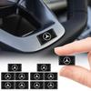 OLV5 2/10Pcs Carbon Fiber Steering Wheel Car Logo Emblem 3D Stickers For Mercedes Benz AMG W205 W218 W177 W176 W169 A B C E S Class