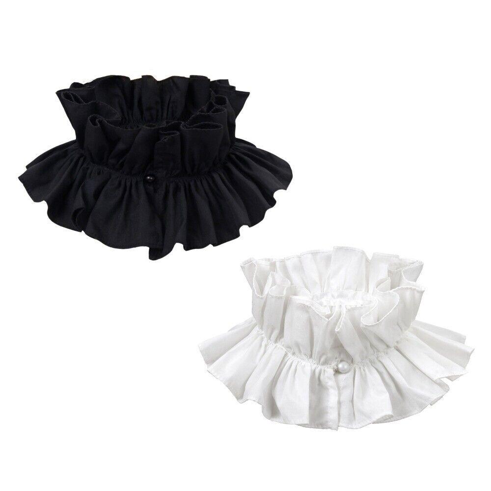 Black White Fake Collar Solid Color Decorative Collar Palace Style Bow Tie  Four Seasons