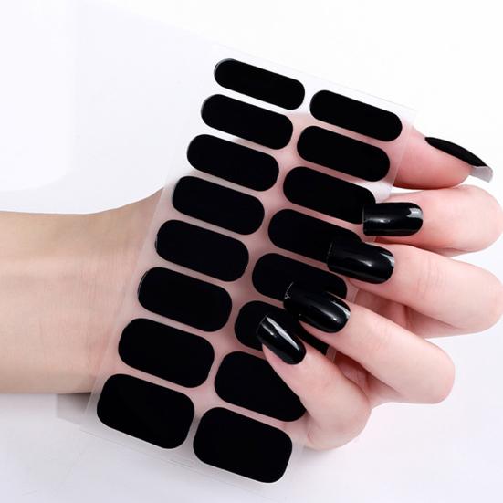Teilgehärtete Gel-Nagelstreifen mit Feile Einfach aufzutragen Entfernen UV-LED-Licht Erforderlich Klebender Nagelaufkleber Maniküre zu Hause DIY-Nagellack-Wrap