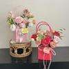 Portable Flower Packaging Box Wedding Decoration Gift Bag Handbag Valentine's Day Birthday Party Decor DIY Bouquet Packaging