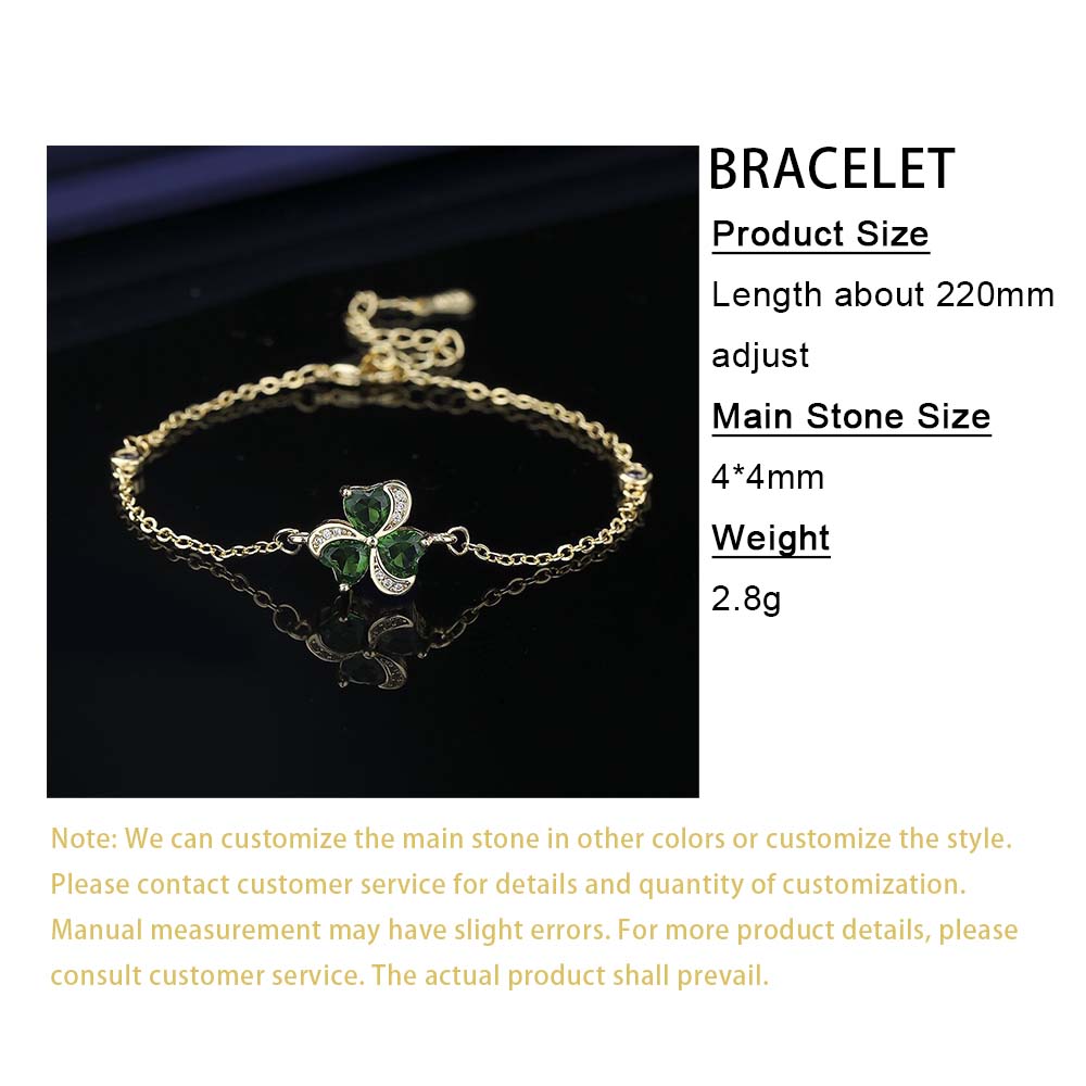 Elegant Inlaid Rhinestone Bracelets Clover Charm Bracelet for Women Fashion Jewelry Accessories Party Gifts