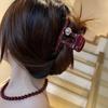 Korean Angora Red Heart Women's Medium Shark Claw Hair Clip