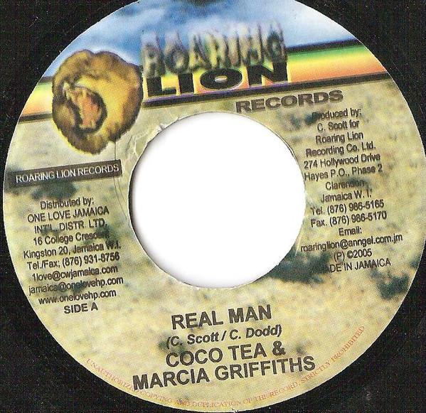

7-дюймовая пластинка COCOA TEA & MARCIA GRIFFITHS - Real Man NONE Roaring Lion Re 2005 Ямайский Регги, Ска и Даб Б/У