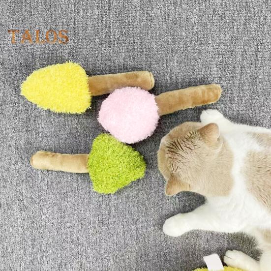 Mushroom Mat Pet Bed Dog Snuffle Mat with 3 Crinkle Mushrooms/Trees/Cactus for Treat Hiding Interactive Washable Soft Cushion Pet Toy for Small Cats