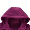 Damen Fleecegefütterte Warme Kapuzenjacke Weiche Langarm Reißverschlussmäntel Lässige Outdoor Sportbekleidung für Herbst/Winter Fleecejacke
