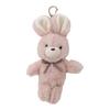 Stuffed Animal Charm Fur Fluffy Rabbit Charm Keychain Mimi Mimi 172-7905B1