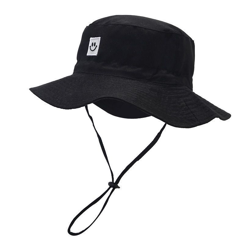 Baby Mädchen Kinder Sonnenhut mit einfarbigem lächelndem Gesicht Stickerei Design für Sommer Outdoor Schutz