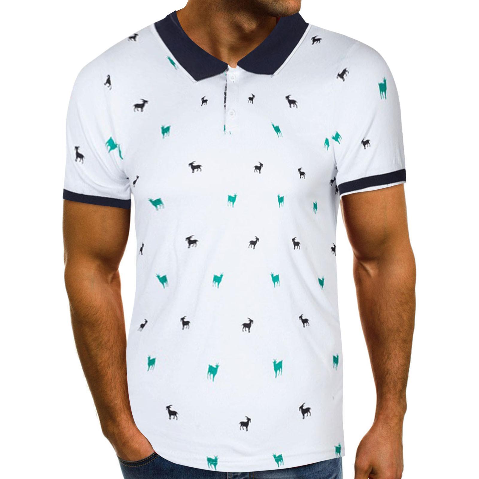 

Модная мужская летняя повседневная тонкая футболка с коротким рукавом, верхняя блузка XXXL белый