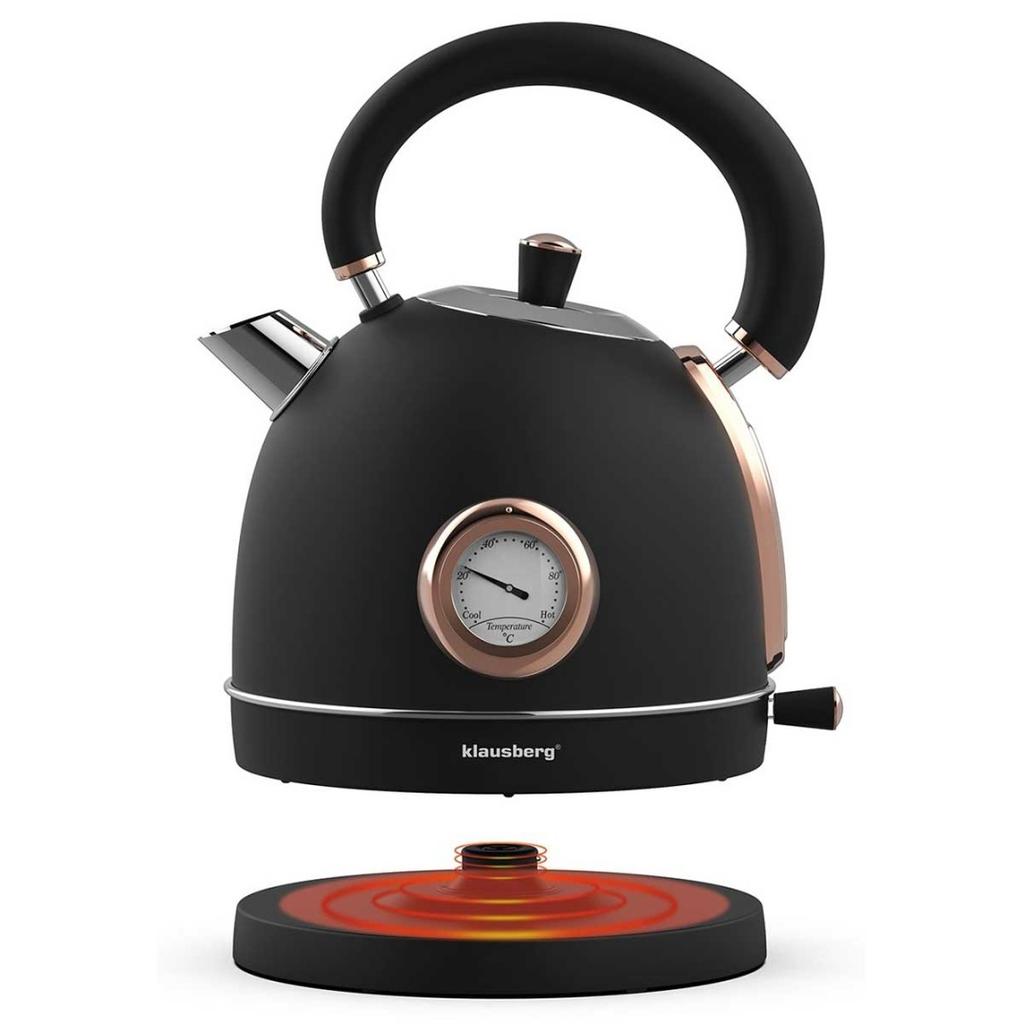 Electric Kettle 1.8L With Thermometer Klausberg Kb-7905 Retro