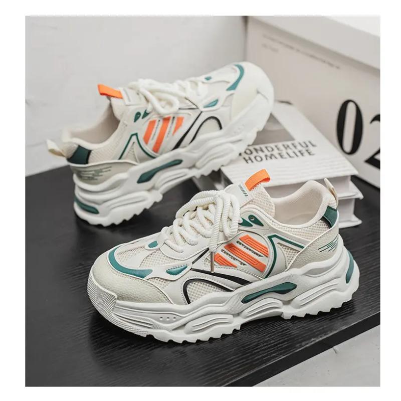 Men's Breathable Mesh Chunky Sneakers Fashion Non-slip Platform Dad Shoes