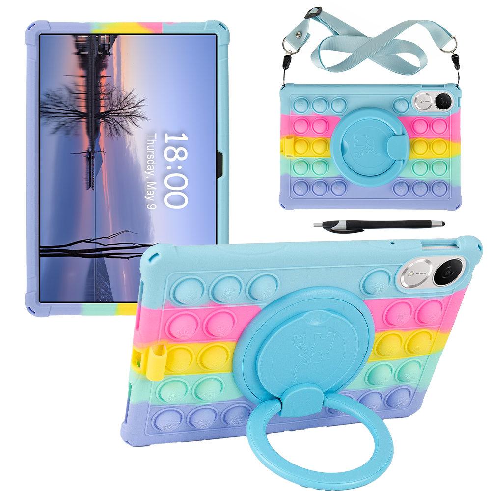 Pouzdro pro Honor Pad V9, Pop-it otočné měkké silikonové pouzdro pro Honor Pad V9 11,5 palce ROL-W00 Bezpečný stojánek pro děti