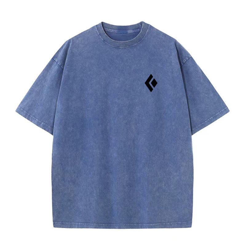Unisex Vintage Washed Cotton T-Shirt Oversized Retro Streetwear Casual Short Sleeve Tee Loose Top