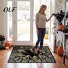 Non-slip Floor Mat 3D Skeleton Halloween Rug, Spooky Optical Illusion Entrance Depth Rug Pattern Non-Slip for Living Room Bedroom Decor Door