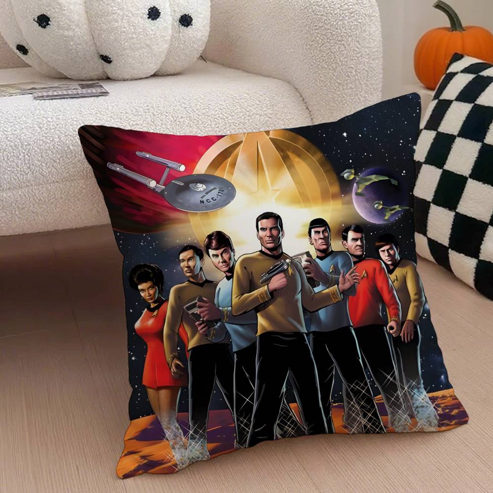 Fiction Entertainment Film S-Star Trek-MT Pillow Case Comfort Sofa Bed Silky Elegant Invisible Zipper Decorative Cushion Cover