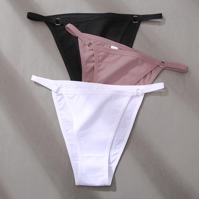 3Pcs/set Women's Cotton Panties Low Waist Bikini Briefs M-2XL Ladies Underwear Female Soft Solid Underpants Lingerie New