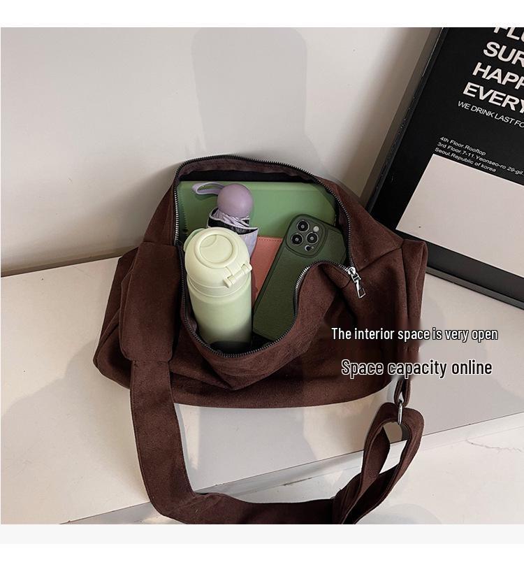 High-End Versatile Crossbody Shoulder Tote - Large Capacity, Commute-Friendly, Lazy Style