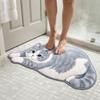 Decorative Rug Cat Shaped Rug Cat Pattern Cat Floor Mat Cute Animal Door Mat  Living Room Decor