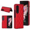 Samsung Galaxy Z Fold 7 6 5 4 3 5G Diamond Grid Pattern Leather Anti Fall Protective Hard Cover Fold7 Luxury Flip Phone Case