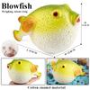 Oenux Ocean Animals Whale Shark Megalodon Crab Starfish Octopus Action Figures Soft Sea Life Model Educational Toy For Kids Gift