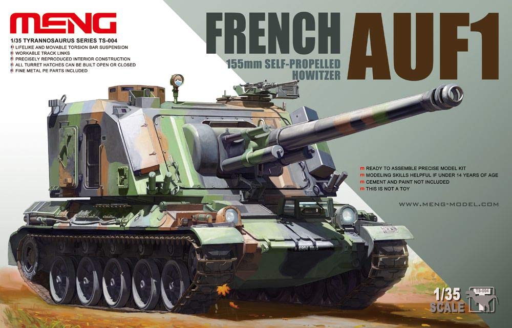 Meng Model 1/35 French Army 155mm Self-Propelled Howitzer AUF1 Plastic Model MTS004