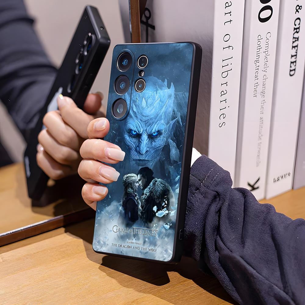 

Чехол для телефона T-Thrones-Tv-Game для Samsung S26 Ultra S25 Edge Ultra S23 S22 S21 S20 Ultra Plus S24 Fe Стеклянная крышка Samsung S22 Ultra
