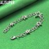 925 Sterling Silver Star-Shaped Side Chain Bracelet Gift Jewelry