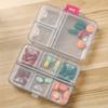 Pill Box Reusable Anti-crack Separated Moisture-proof Classified Store Pills Transparent Double-layer with Lid Medicine Box for Travel