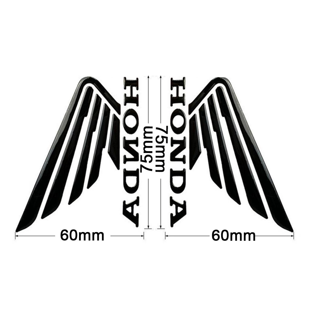 AAADK1 3D Car Motorcycle Honda Stickers Decals Tank Helmet Cbr Cb Pcx Wing Logo Red White Black