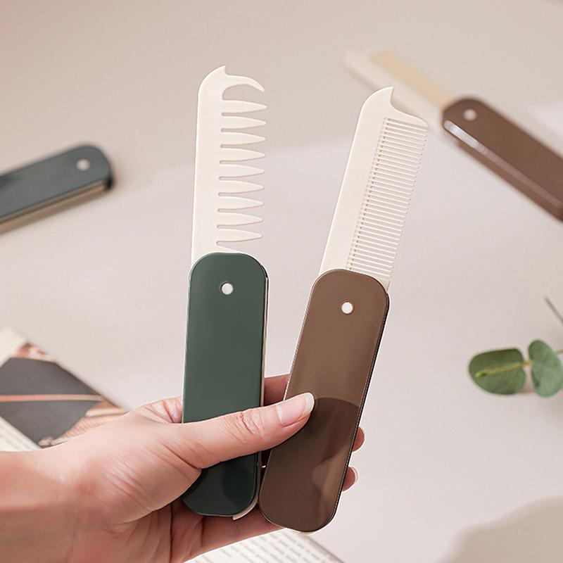 1 Stück Tragbarer Klappkamm Haarbürste Antistatische Reisehaarbürste Klappfriseur-Styling-Schönheitswerkzeug