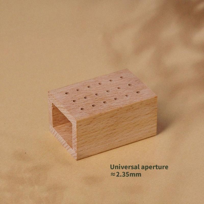 Wooden Nails Drill Grinding Bit Holder Professional Nails Polish Head Storage Display Stand Nails Drill Bits Organizer