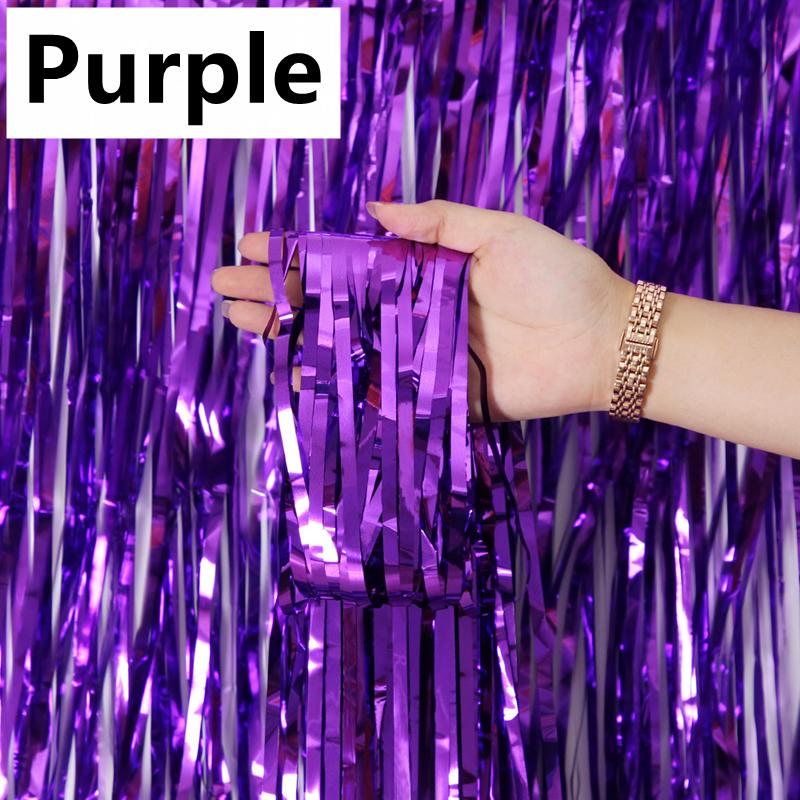 2/1Pack Party Background Wedding Decoration Foil Fringe Curtain Sequin Bachelorette Photo Backdrop Wall Curtain Birthday Gifts