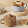 Sealed Soup Container 304 Food Grade Stainless Steels Noodles Bowl with Lid Tableware with Phone Stand for Office Use