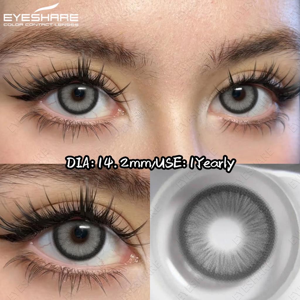 EYESHARE 2pcs Natural Brown Contact Colored Contact Lenses High Quality Blue Eyes Contacts Gray Beauty Pupils Green Eyes Lens