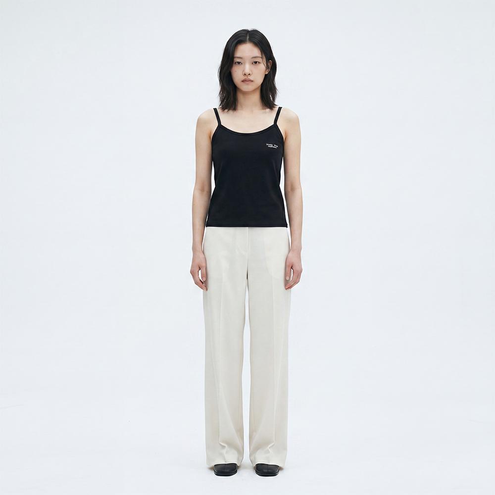 [Matinkim] SMALL LOGO 2-PACK CAMISOLE TOP IN BLACK