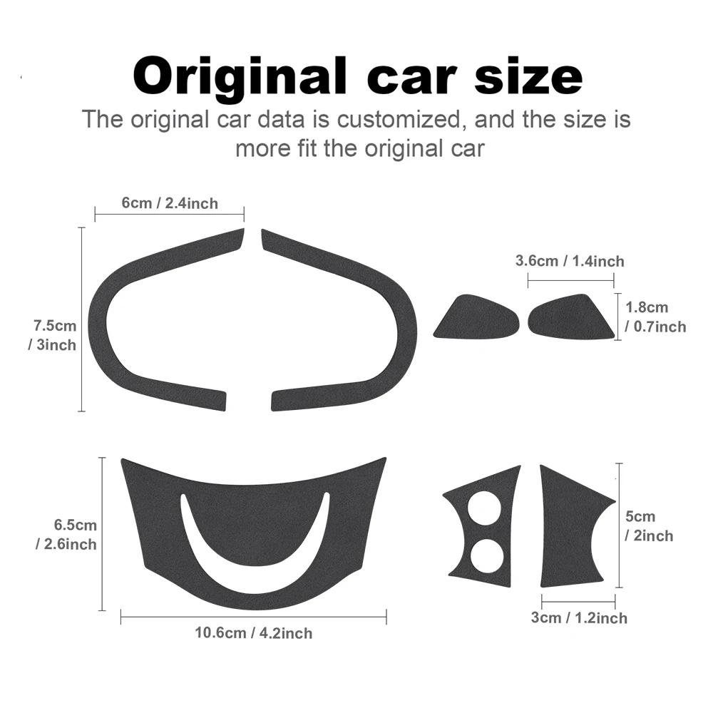 Suede Steering Wheel Button Cover for Mini Cooper Clubman R55 R57 Hardtop R56 Interior Accessories