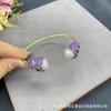Baroque Pearl Gemstone Jewelry Set Women Vintage Style Necklace Earrings Bracelet Ring With Agate Pendant Snake Chain