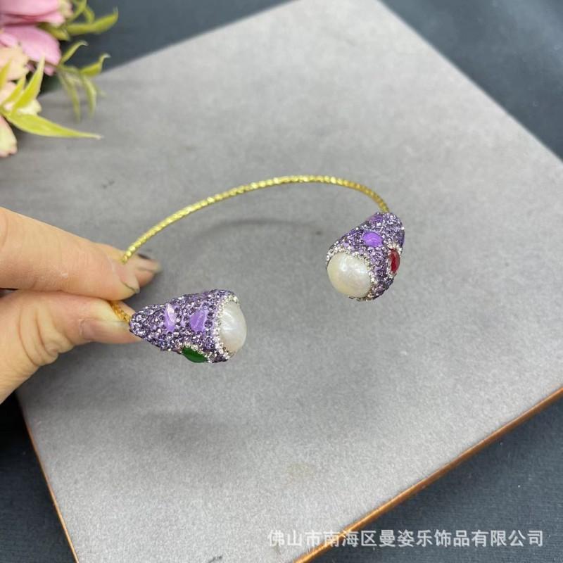 Baroque Pearl Gemstone Jewelry Set Women Vintage Style Necklace Earrings Bracelet Ring With Agate Pendant Snake Chain
