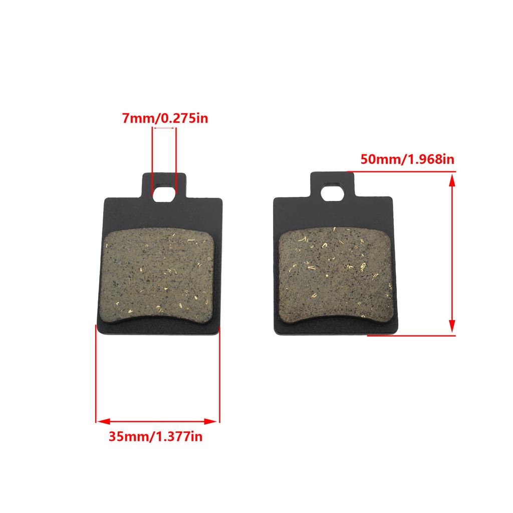 Motorcycle Front & Rear Brake Pad For VESPA ET2 ET4 LX LXV S PX 150 125 50 Sport 2T 4T Wheel ATV Go Kart Scooters Universal