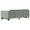 Extendable Daybed with Drawers Light Grey 100 X 190 Cm Velvet