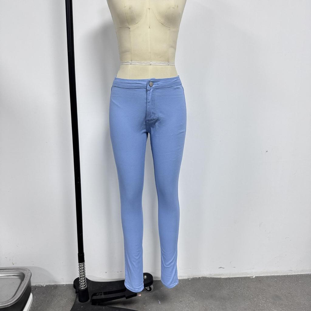 Women's Slim Fit Multi-Color Elastic Denim Pants