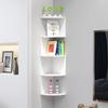 Tier Corner Floating Shelf Unit, Wall-Mounted Plastic Storage Rack, Space-Saving Triangular Design, Suitable For Living Room