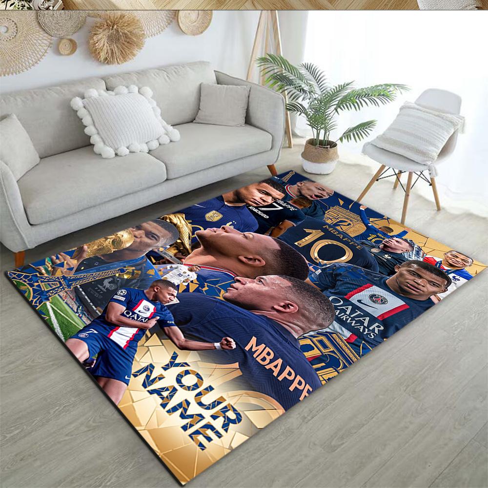 Mbappe Customize Text Carpet Design For Kitchen Outdoor Playrooms Dining Room Antislip Rug Office Home Decor Best For Christmas