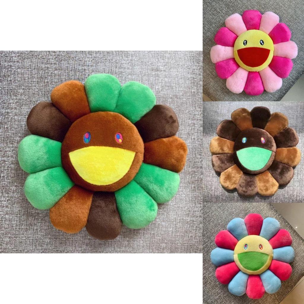 Bright And Colorful 40cm Takashi Murakami Rainbow Flower Pillow Plush For Kids