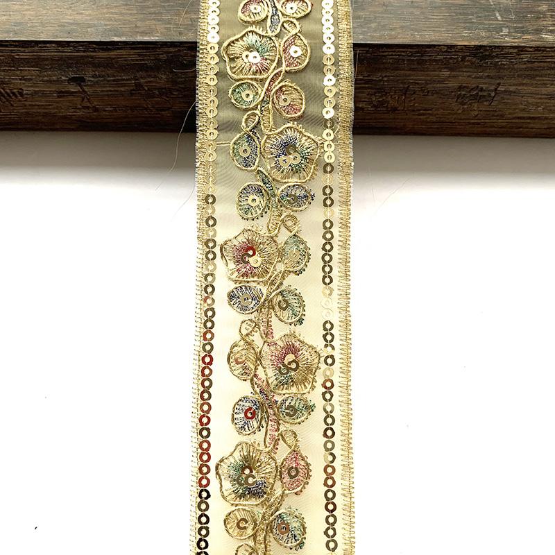 4m/13.12ft Each Pack Lace Sewing Embroidery Trims White Big Wide Ribbons Curtain Curve Accessory Handmade DIY Craft Flower Bra Dress Gowns Decoration