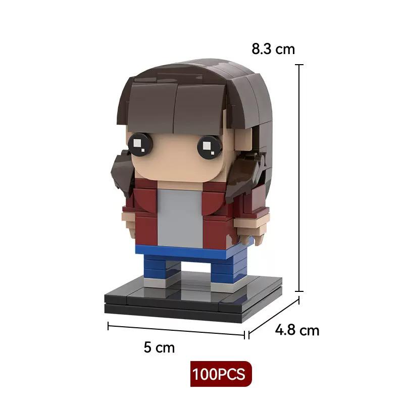 Brick Head Z Model Building Toy Desktop Creative Toy Ornament Building Blocks Set Educational Toy Boy'S Birthday Gift