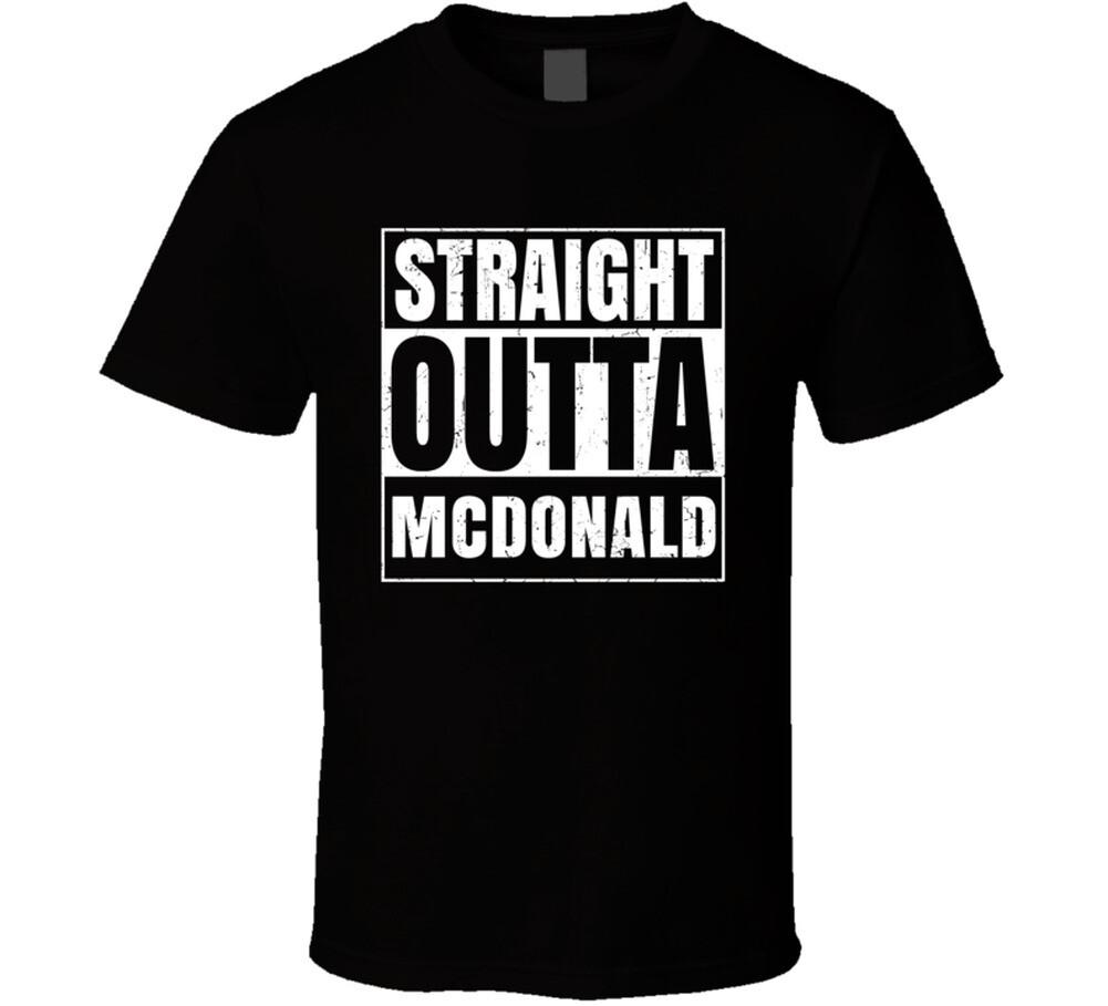 New Straight Outta McDonald Pennsylvania City Compton Parody Grunge T Shirt M