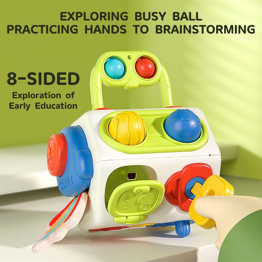 Baby Finger Training Busy Ball Toy Puzzle Early Education Multifunctional Hand Held Ball Polyhedral Busy Ball