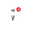 INKAZEN Set of 4 Inoxia Solar Terminals for Outdoor Garden Lighting