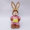 45CM Medium Woven Reed Rabbit Handmade Forest Style Folk Home Decoration Souvenir